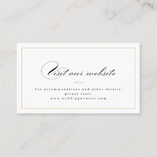 Classic Elegance Script Website Insert Card プレイスカード