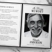 Classic Elegant 2-Photo Funeral/Memorial 三つ折りプログラム