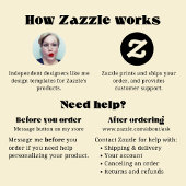 Classic Elegant 2-Photo Funeral/Memorial 三つ折りプログラム