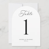 Classic Elegant 5x7 Wedding Table Numbers 招待状 (正面)