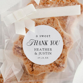 Classic Elegant A Sweet Thank You Wedding Favor ラウンドシール