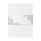 Classic Elegant Black White Floral Wedding  招待状ベリーバンド (裏面例)