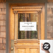 Classic Elegant Celebration of Life Design ウィンドウサイン (ホームデコレーション)