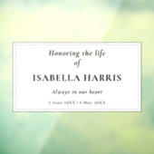 Classic Elegant Celebration of Life Design ウィンドウサイン (シート3)