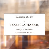 Classic Elegant Celebration of Life Design ウィンドウサイン (シート2)