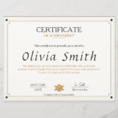 Classic Elegant Certificate of Achievement Design (正面)