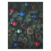 Classic Elegant Christmas Tree Ornaments テーブルクロス (正面)