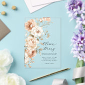 Classic Elegant Floral Acrylic Wedding Invitation アクリル招待状 (インサイチュ (ウェディング))