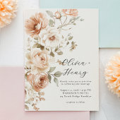 Classic Elegant Floral Wedding Invitation 招待状