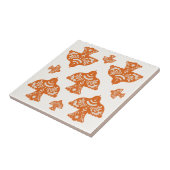 Classic elegant folk art birds Italian  タイル (側面)