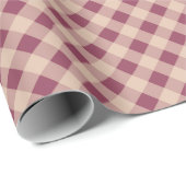 Classic Elegant Gingham Plaid in Muted Mauve ラッピングペーパー (ロールコーナー)