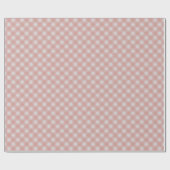 Classic Elegant Gingham Plaid in Muted Pink ラッピングペーパー (フラット)
