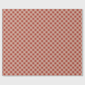 Classic Elegant Gingham Plaid in Terracotta ラッピングペーパー (フラット)
