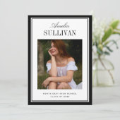 Classic Elegant Graduation Announcement Photo Card 案内状 (スタンド正面)