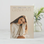Classic & Elegant Headline Photo Grad Announcement 招待状 (スタンド正面)