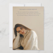 Classic & Elegant Headline Photo Grad Announcement 招待状 (裏面)