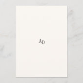 Classic elegant ivory old money wedding details エンクロージャーカード (裏面)