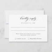 Classic Elegant Meal Options Old Money Wedding 出欠カード (正面)