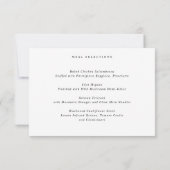 Classic Elegant Meal Options Old Money Wedding 出欠カード (裏面)