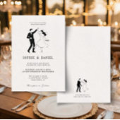 Classic Elegant Minimalist Hand Drawn Line 招待状