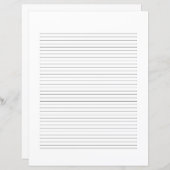 Classic Elegant Monogram Script Stationery (正面/裏面)