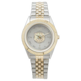 Classic Elegant Nautical Two-Tone Fluted Bezel  腕時計