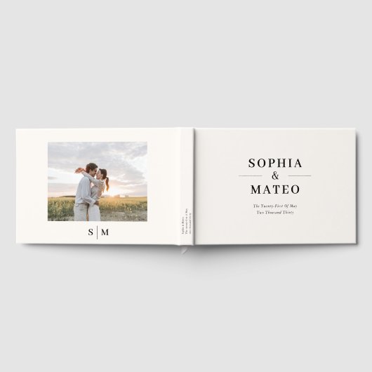 Classic Elegant Photo Wedding ゲストブック (全面)