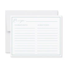 Classic Elegant Recipe Cards
