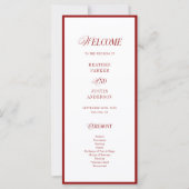 Classic Elegant Red Wedding Programs (正面)