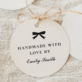 Classic Elegant Ribbon Bow Handmade with Love by ラバースタンプ