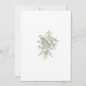 Classic Elegant Sage Green Delicate Floral Wedding 招待状 (裏面)