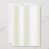 Classic Elegant⎮Sage Stripe Wedding  Invitation 招待状 (裏面)