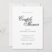 Classic Elegant Script Couple Shower Invitation 招待状 (正面)