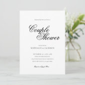 Classic Elegant Script Couple Shower Invitation 招待状 (スタンド正面)