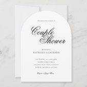 Classic Elegant Script Couple Shower Invitation 招待状 (正面)