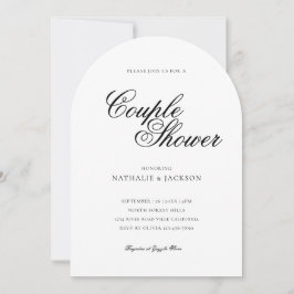Classic Elegant Script Couple Shower Invitation 招待状