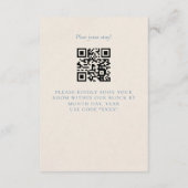 Classic Elegant Script Dusty Blue エンクロージャーカード (裏面)