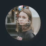 Classic Elegant Script Graduation Party Full Photo ペーパープレート<br><div class="desc">Classic Elegant Script Graduation Party Full Photo Paper Plates. Minimalistic and elegant graduation party paper plates,  designed with script lettering. Customize with a graduation photo,  graduate's name,  year of graduation,  and high school,  college or university name.</div>