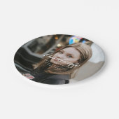 Classic Elegant Script Graduation Party Full Photo ペーパープレート (アングル)