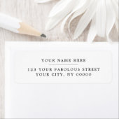 Classic Elegant Serif Minimal Chic Return Address  ラベル (インサイチュ)