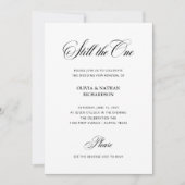 Classic Elegant Vow Renewal | Photo QR Code RSVP 招待状 (正面)