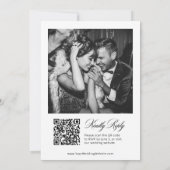 Classic Elegant Vow Renewal | Photo QR Code RSVP 招待状 (裏面)