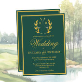 Classic Elegant w/Details Golf Theme Wedding 招待状