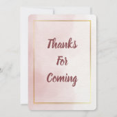 Classic Elegant Wedding Invitation 招待状 (裏面)