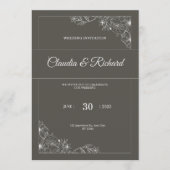 Classic Elegant Wedding Invitation | Modern 招待状 (正面)