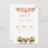 Classic Elegant Wedding RSVP Card (正面/裏面)