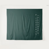 Classic Emerald Green Simple Wedding Backdrop タペストリー (正面(横))