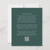 Classic Emerald Green Simple Wedding Invitation (裏面)