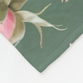 Classic English Roses In Blush Pink  フリースブランケット (角)