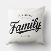 Classic Established Date Family Name Sign | Since  クッション (正面)